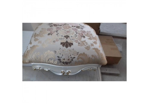 Стул  Моника , жемчужно-белый глянец с золотом