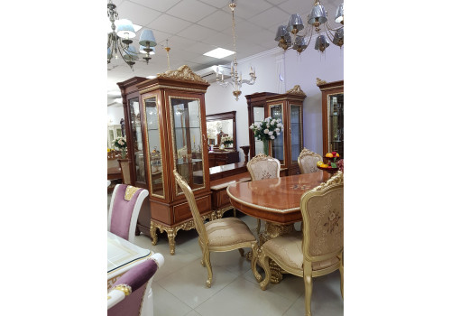 Кресло  Моника , жемчужно-белый глянец с золотом