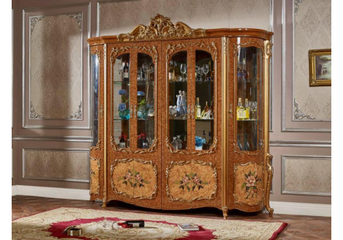 Столовая  Сафия SAFIA 5116 , с 4-дверной витриной, светлый орех