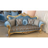 Комплект мягкой мебели СУЛТАН SULTAN, золото, ткань - голубой