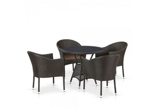 Комплект плетеной мебели T283ANT/Y350-W51 Brown 3Pcs
