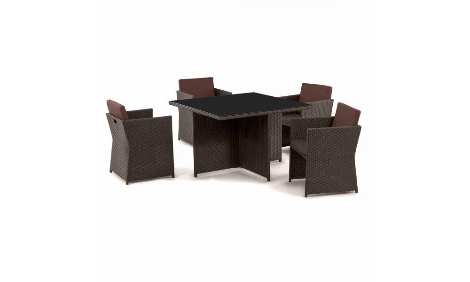 Комплект плетеной мебели T300A/Y300A-W53 Brown 4Pcs