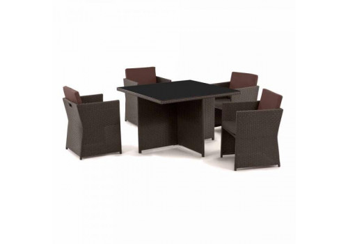 Комплект плетеной мебели T300A/Y300A-W53 Brown 4Pcs