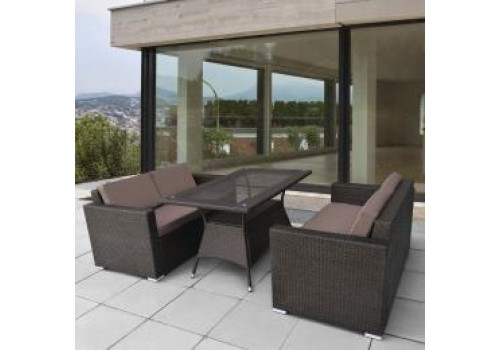 Комплект плетеной мебели T198A/S52A-W53 Brown