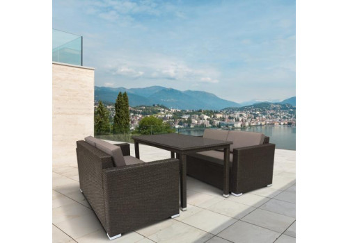 Комплект плетеной мебели T256A/S52A-W53 Brown