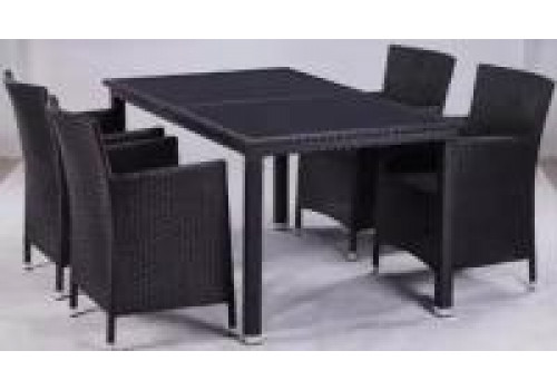 Комплект плетеной мебели T285A/Y189D-W5 Black 4Pcs