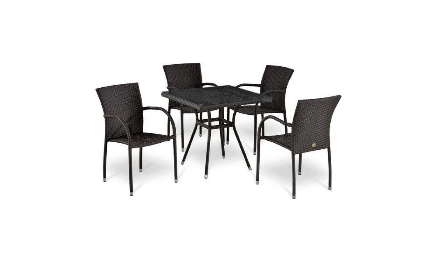 Комплект плетеной мебели T283BNT-W2390/Y282A-W52 Brown 4Pcs