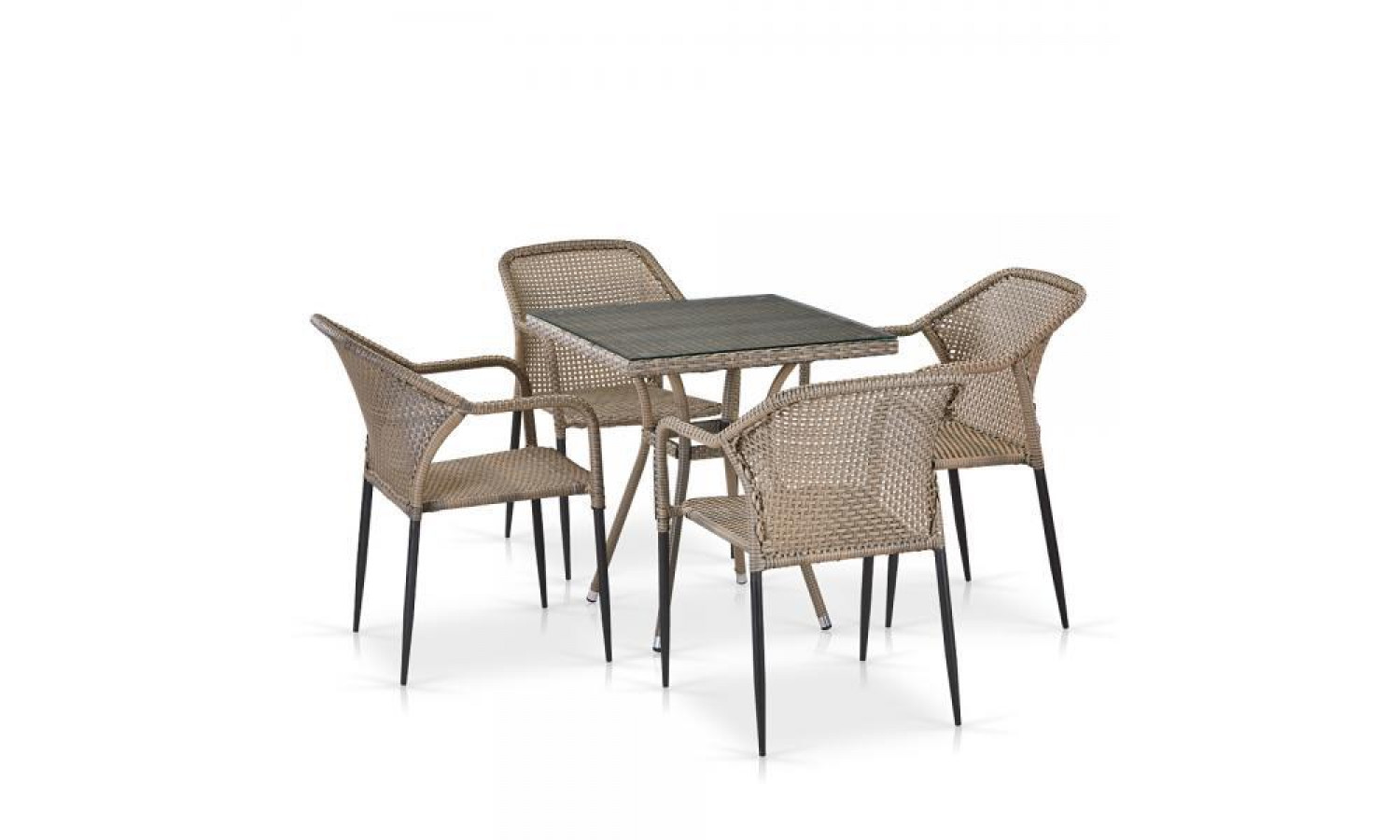 Комплект плетеной мебели T282BNT/Y35G-W1289 Pale 4Pcs