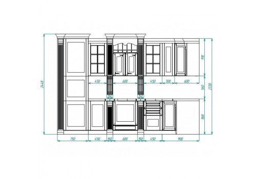 Кухня Камелия  угловая 3,45*1,50