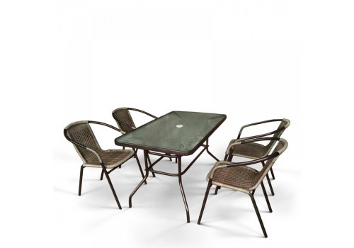 Комплект мебели Николь-3B CDC01/CDT016-120х70 Brown (4+1)