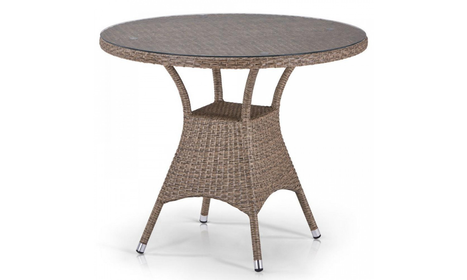 Плетеный стол T197AT-W56-D90 Light Brown
