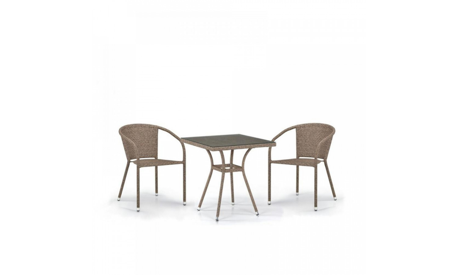 Комплект плетеной мебели T282BNT/Y137C-W56 Light brown 2Pcs