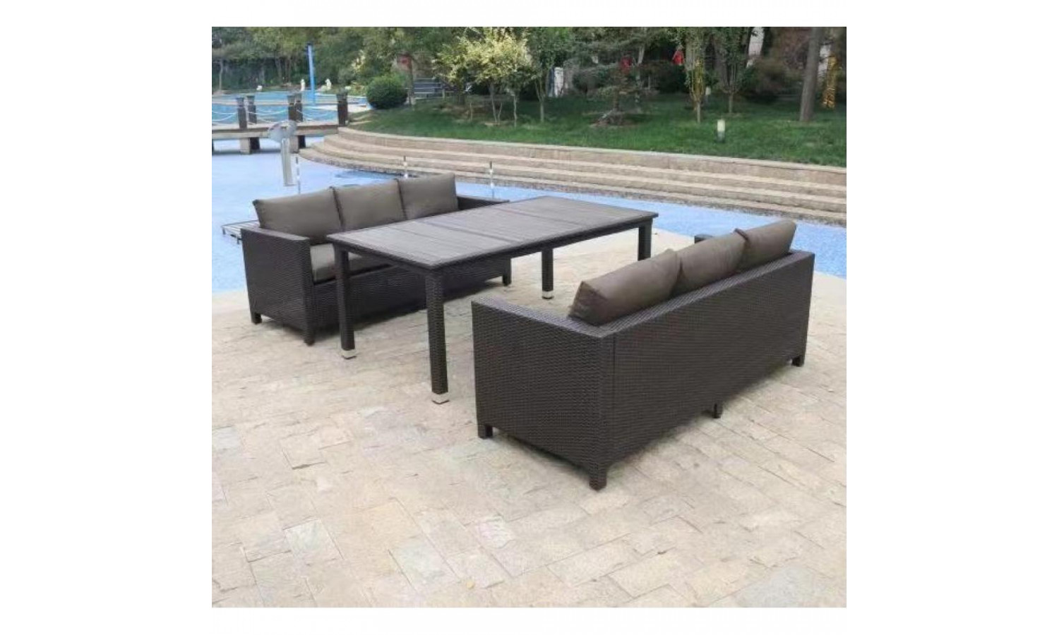 Комплект плетеной мебели T347/S65A-W53 Brown