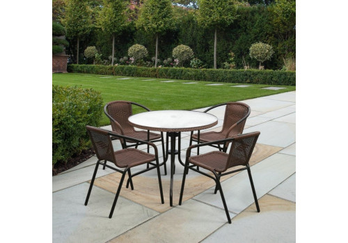 Комплект мебели Николь-1A TLH-037AR3/080RR-D80 Cappuccino (4+1)