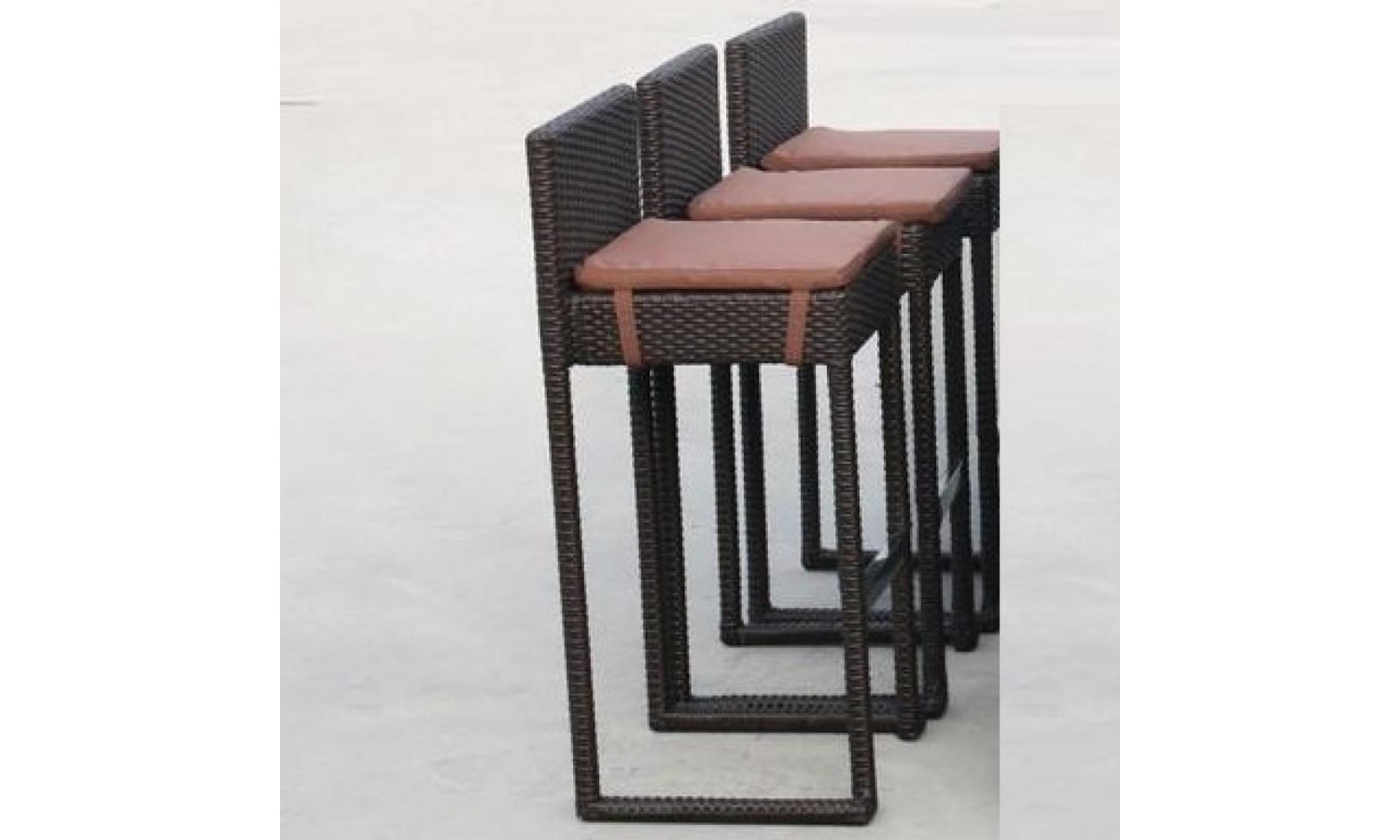 Плетеный барный стул Y390A-W63 Brown