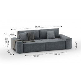 Диван Босс 2-х модульный прямой 007