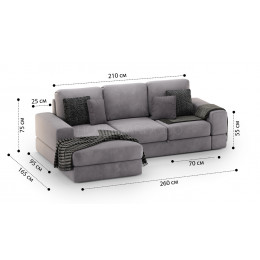 Диван угловой  Даллас 008