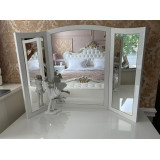 Зеркало для туалетного стола Натали белый глянец