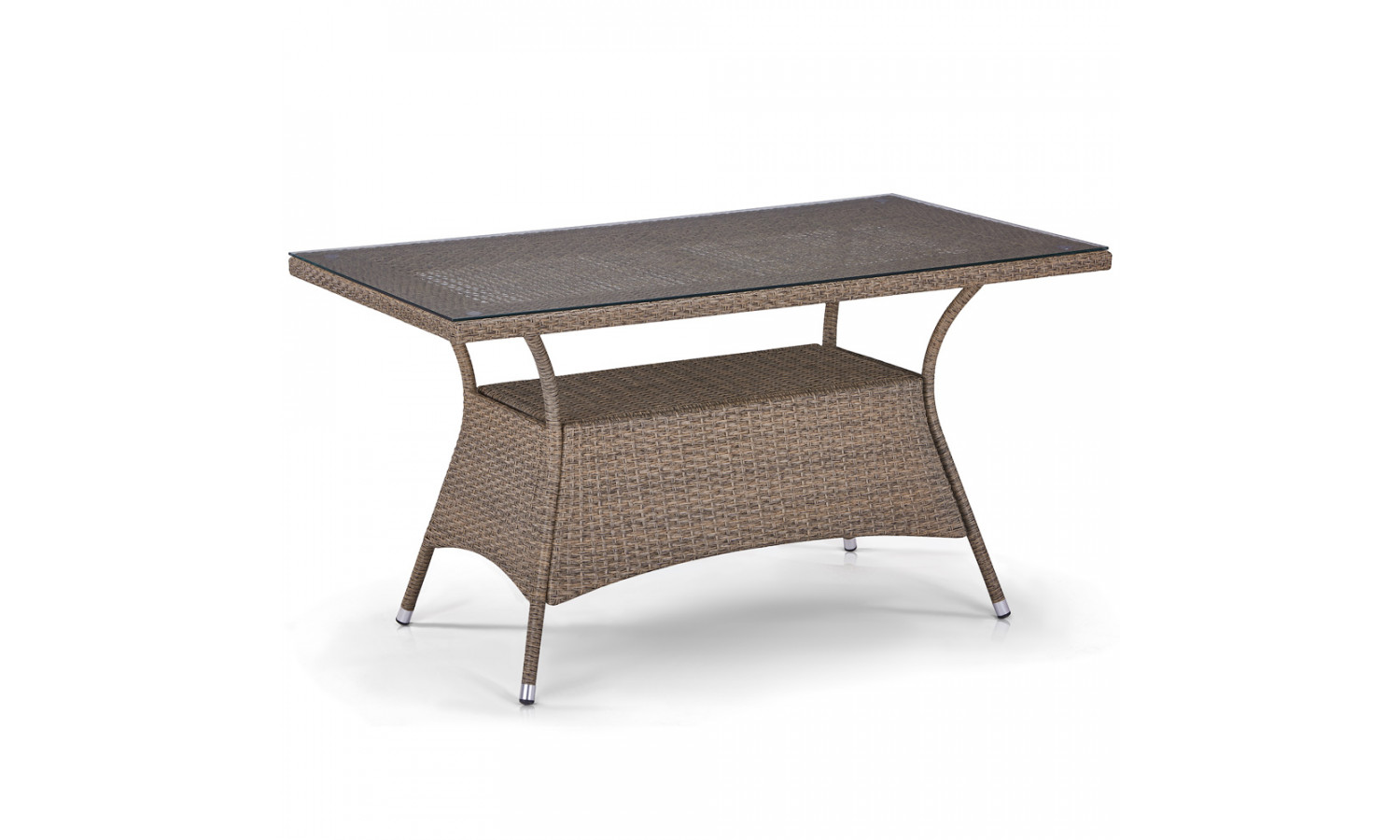 Плетеный стол T198B-W56-140x80 Light brown
