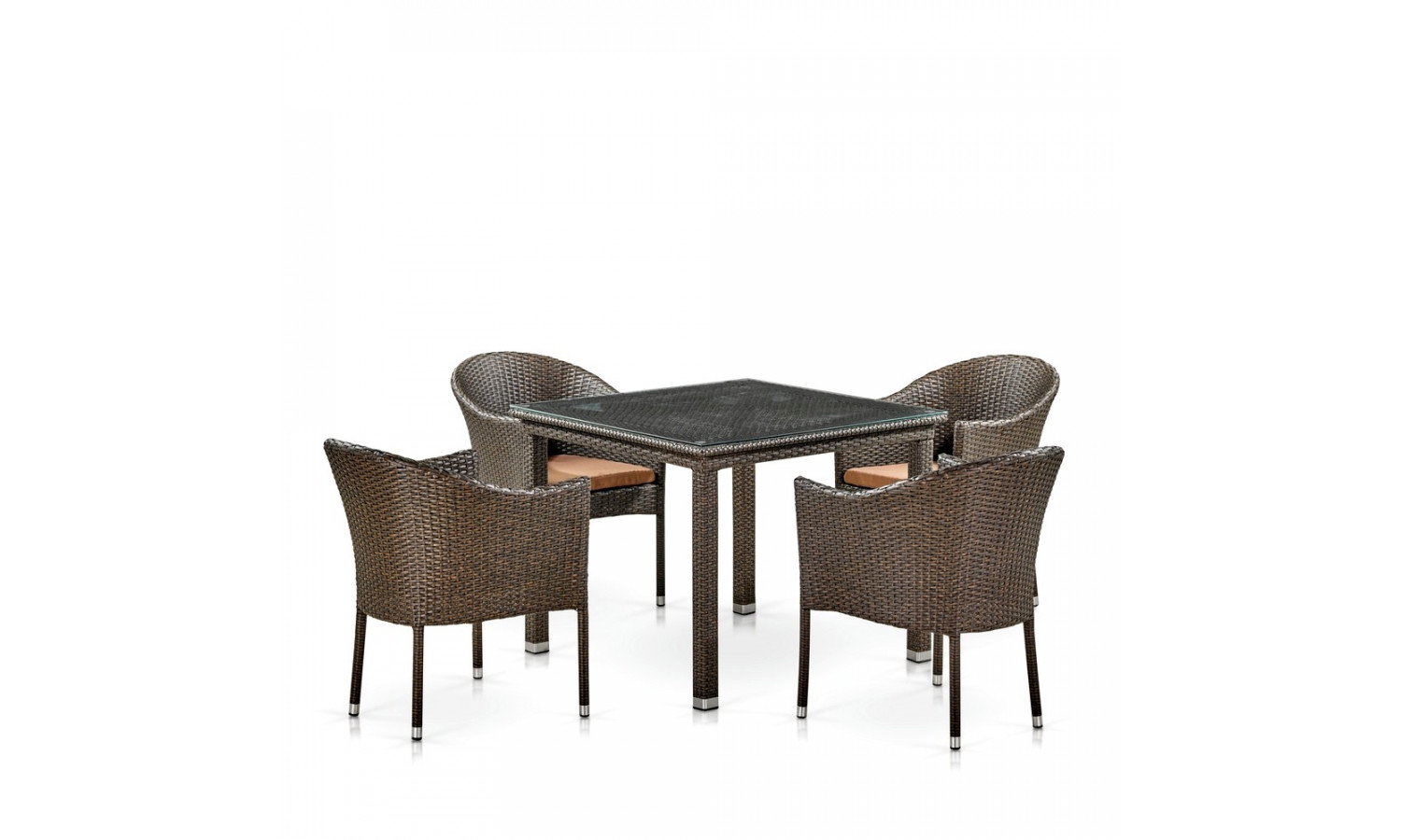 Комплект плетеной мебели T257A/Y350A-W53 Brown 4Pcs