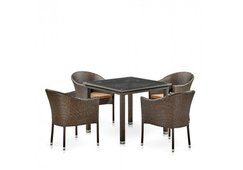 Комплект плетеной мебели T257A/Y350A-W53 Brown 4Pcs