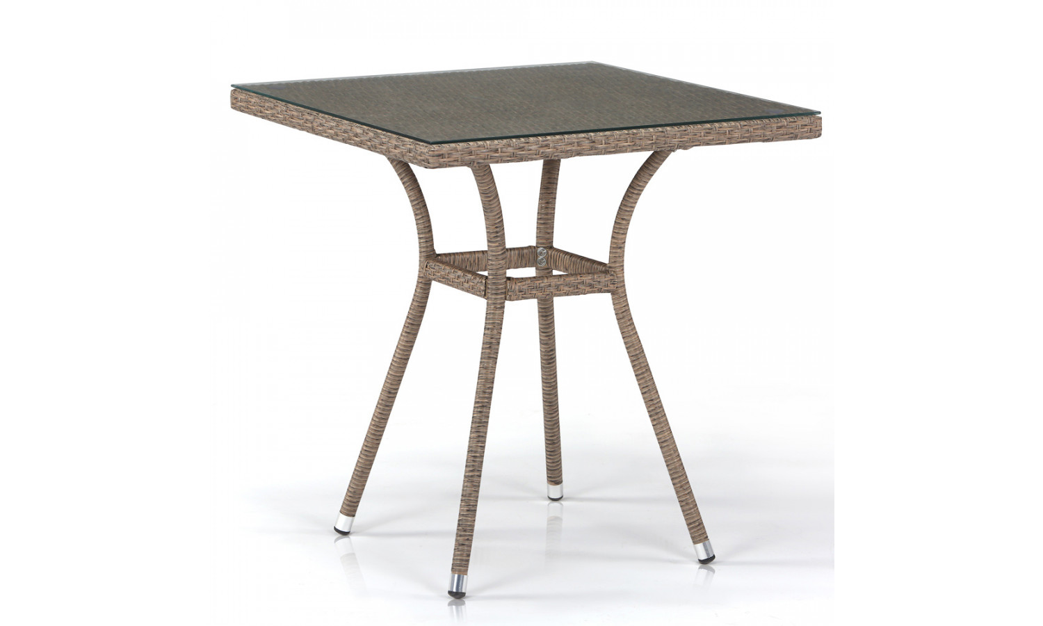 Плетеный стол T282BNT-W56-70x70 Light Brown