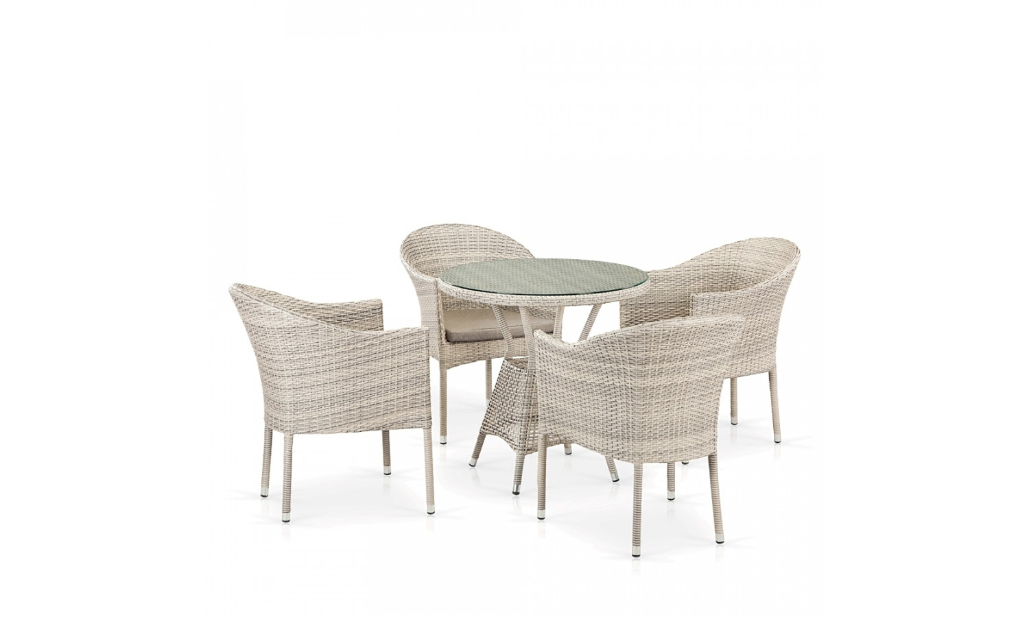 Комплект плетеной мебели T705ANT/Y350-W85 4Pcs Latte