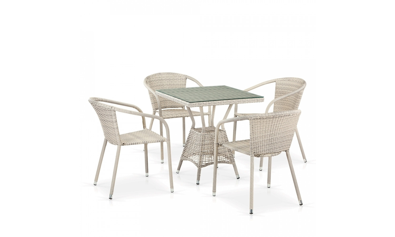 Комплект плетеной мебели T706/Y137C-W85 Latte 4Pcs