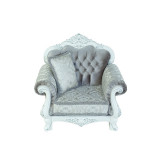 Кресло Илона белый серебро