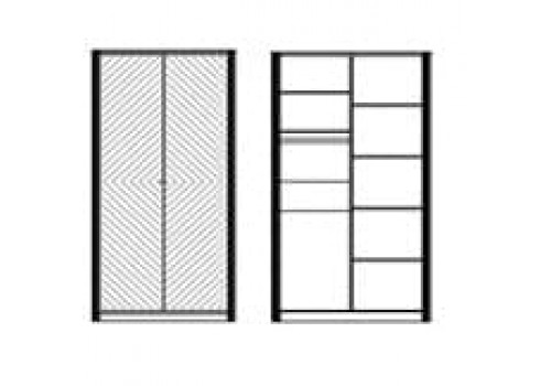 Шкаф 2 ств., Венеция, меланж/орех американский