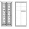 Шкаф 2 дверный с внутренней перегородкой и 5 полками Палермо Ваниль/Патина Золото со структрой дерева