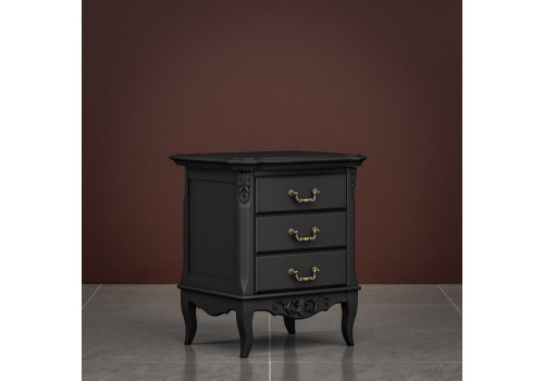 Тумба прикроватная 3 ящика Тиволи, Черный