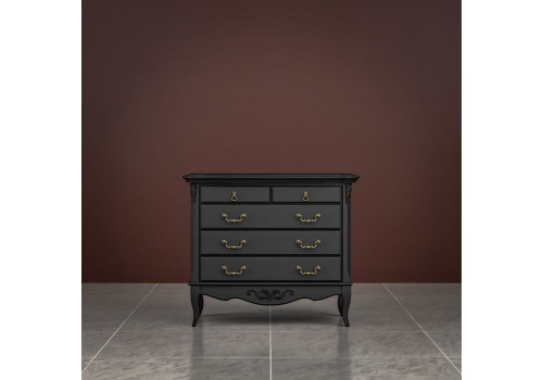 Комод 5 ящиков Тиволи, Черный
