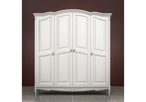 Шкаф 4х створчатый Тиволи, Молочный