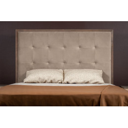 Кровать 160x200 с мягкой спинкой Монте-Карло, Дуб дымчатый/пепельный