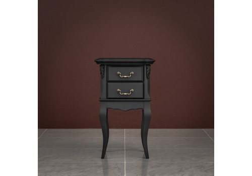 Тумба придиванная узкая 2 ящика Тиволи, Черный