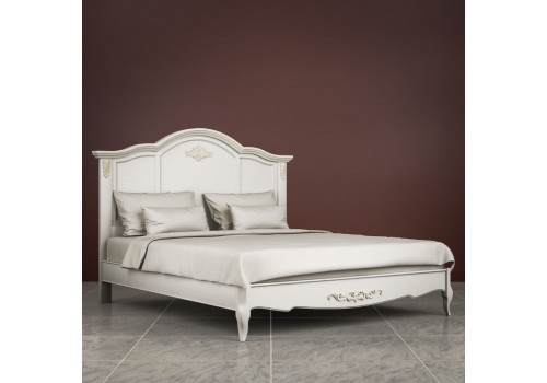 Кровать 180x200 Тиволи, Молочный/Патина Золото