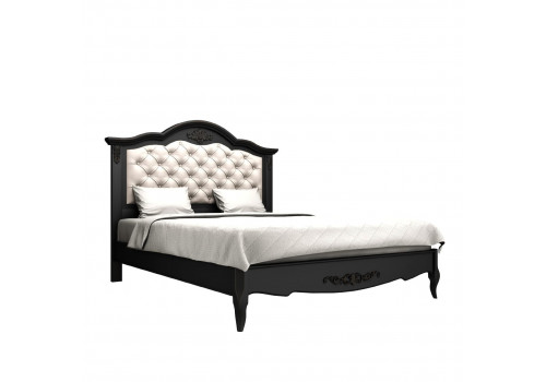 Кровать 180x200 с мягкой спинкой Тиволи, Черный