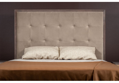 Кровать 160x200 с мягкой спинкой Монте-Карло, Дуб медовый/Дуб серокоричневый