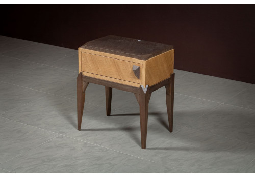 Тумбочка прикроватная Барселона, Дуб медовый/Дуб серокоричневый