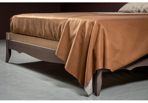 Кровать 160x200 с мягкой спинкой Монте-Карло, Дуб медовый/Дуб серокоричневый