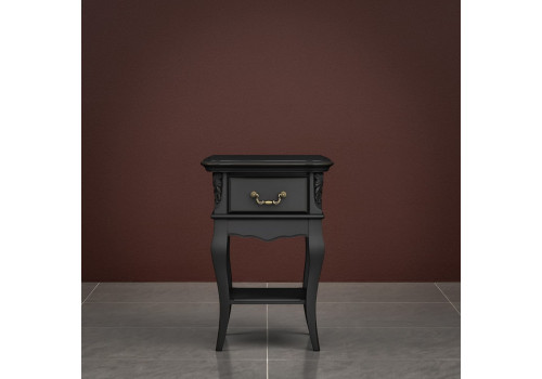 Тумба прикроватная узкая 1 ящик Тиволи, Черный