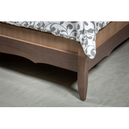 Кровать 160x200 с мягкой спинкой Монте-Карло, Дуб медовый/Дуб серокоричневый