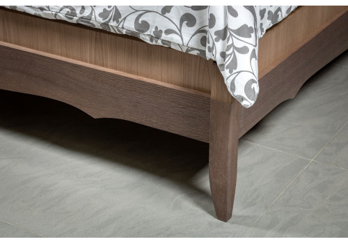 Кровать 160x200 с мягкой спинкой Монте-Карло, Дуб медовый/Дуб серокоричневый