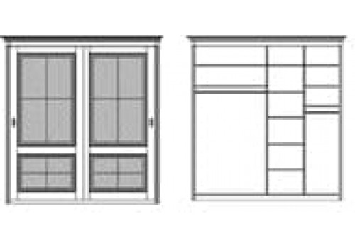 Шкаф купе Неаполь, Ваниль/Патина Золото без структуры дерева