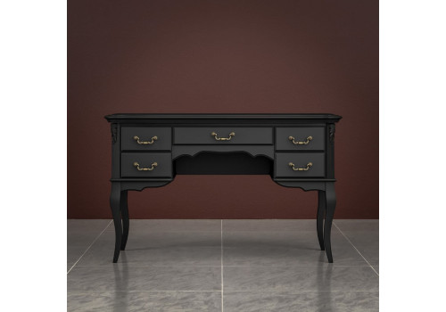 Стол письменный задняя стенка декор Тиволи, Черный