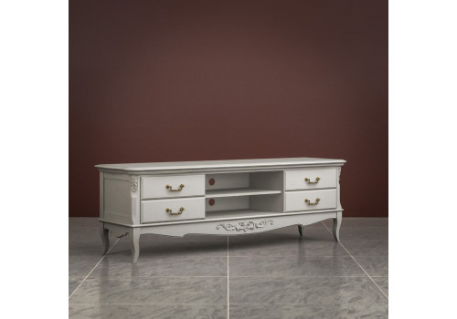 Тумба ТВ большая Тиволи, Молочный