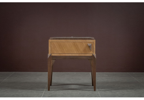 Тумбочка прикроватная Барселона, Дуб медовый/Дуб серокоричневый