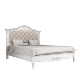 Кровать 200x200 с мягкой спинкой Тиволи, Молочный