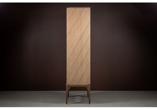 Витрина 1 дверная правая Барселона, Дуб медовый/Дуб серокоричневый